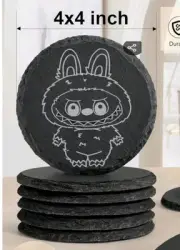labubu monster Slate Coasters Set Of 2