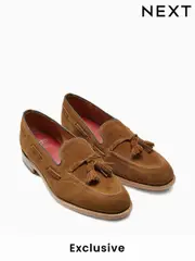 Tan Brown Loake For Next Suede Loafers (961498) | $318