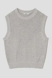 Mesh Knit Vest Beige