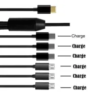 USB C Cable Type-C to 3 Micro USB+3 Type C Adapters Charging Cable