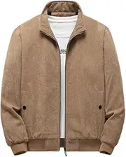 [SWEPER] Men'S Fleece Coat - Corduroy Fleece Jackets Men Winter Thicken Warm Solid Color Cargo Parkas Male Vintage Casual Loose Military Outwear Big Size