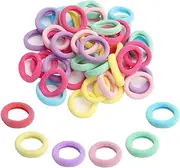 100 Pcs Baby Hair Ties, Assorted Colors Elastic Mini Hair Ponios Ponytail Holders Hair Accessories for Girls Kids