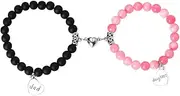 [YangQian] Matching Heart Bracelet for Dad Daughter Son Gifts from Dad Birthday Gifts for Dads Father Day Gifts for Daddy Dad Gifts
