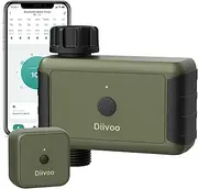 WiFi Water Timer for Garden Hose, Diivoo Smart Sprinkler Irrigation Timer with Timing, Frequency and Duration, Compatible with Alexa and Google via WiFi Hub for Outdoor Lawn Watering, Pool Filling