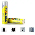 PKCELL 1.2V鎳氫AAA電池3A 1200MAH AAA可充電電池/2顆