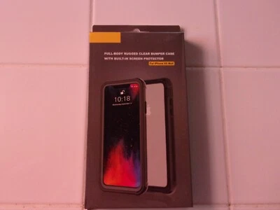 Full-Body Rugged Clear Bumper Case Built-in Screen Protector iPhone XS MaX 2018