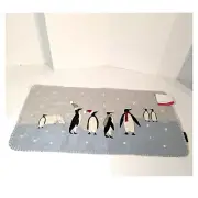 Cynthia Rowley Christmas Penguin Holiday PILLOW CASE ONLY for Throw Pillow, Gray