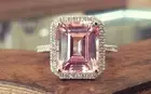 3.0Ct Emerald Cut Lab Created Sapphire Women's Ring 14K White Gold Plated Silver