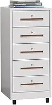 5 Layers Large Capacity Home Office Storage Cabinet Study Room File Organizer with 1.2mm Thickness Steel Plate, Suitable for Letter/Legal/A4 Documents, White Color