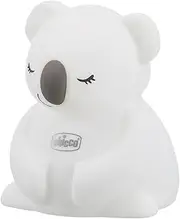Chicco Koala Rechargeable Baby Night Light, Multicoloured LED Night Light in Soft Silicone, Baby Night Light with 8 Colours, One Touch Activation, No Heating, Charger with USB Cable
