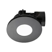 Mercator 240mm Black DIY Plug-In Round Exhaust Fan with Tri-Colour LED Light