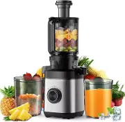 Cold Press Juicer, Juicer Machines Fit Whole Fruit and Vegetable, Masticating Ju