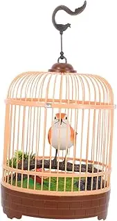 Vaguelly Voice Control Birdcage Bird Sounds Talking Parrot Plastic