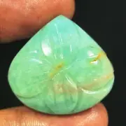 Carving Natural Amazonite Handcrafted Designer Gemstone 40.90Ct