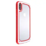 2Pcs For Iphone X / Xs Candy-Colored Tpu Transparent Shockproof Case(Red)