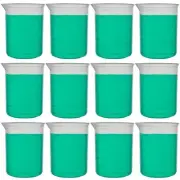 250ml Plastic Beaker, Low Form, Molded Graduations, Polypropylene (Pack of 12)