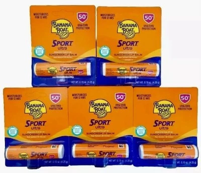 BANANA BOAT Sport Ultra Lip Balm .15oz Sunscreen Stick SPF50 UVA UVB Chapstick
