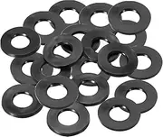 uxcell M10 Rubber Flat Washer, 20 Pack 10mm ID 20mm OD 3mm Thick Sealing Spacer Gasket Ring for Faucet Pipe Water Hose Fastener Bolt, Black
