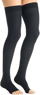 JOBST Maternity Opaque Compression Stockings, 15-20 mmHg, Thigh High, Open Toe, Anthracite, X-Large