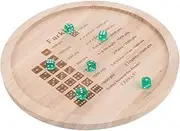 NAMOARLY 1set Family Gathering Wooden Dice Tray for Farkle Game Stylish Minimalist Design Capacity for Easy Organization for Game Camping and Family Gatherings