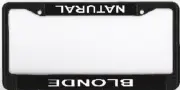 Natural Blonde Photo License Plate Frame Free Screw Caps with this Frame