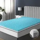 Bedra Memory Foam Mattress Topper Reversible Cool Gel Bed Mat 10cm Double