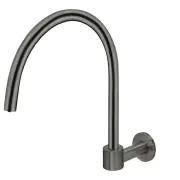 Round High-Rise Swivel Wall Spout, Shadow