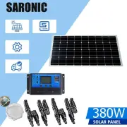380W Solar Panel 12V Mono 380 Watt Caravan Camping Battery Charger USB Regulator