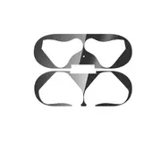 4Pcs Metal Dustproof Protective Sticker For Huawei Freebuds 3(Black)