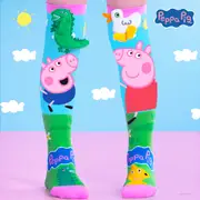 Madmia Socks Ages 6-99 One Size Fits Most - PEPPA PIG & GEORGE Novelty Socks