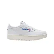 Reebok Club C Double Shoes White/Chalk/Step Purple Women's Casual Sneakers