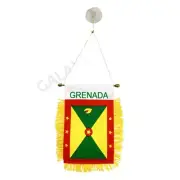 Grenada Flag Mini Banner / Double Sided Mini Grenada Car Window Flag