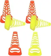Generic 6Pcs Agility Training Cones for Soccer and Roller Skating Durable Marker Cones for Football Drills High Visibility Fluorescent Use