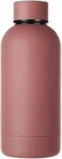 Gteller Double Wall 18/8 Stainless Steel Narrow Mouth Vacuum Flask, Thermal Sports Water Bottle keeping warm and cold (350ml, Brick red)