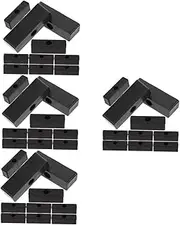 DOITOOL 4sets Sliding Glass Door Security Bar Window Lock for Security Sturdy Plastic Window Stoppers for Boys and Girls 10pcs*4