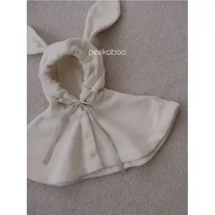 peekabo 垂耳兔連帽斗篷｜寶寶外套 嬰兒 女寶 兒童外套 兒童衣服 寶寶衣服 嬰兒衣服 韓國童裝