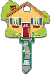 Lucky Line Key Shapes, Home, House Key Blank, KW1/11, 1 Key (B105K), Assorted/Multicolor
