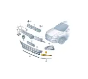 VOLKSWAGEN POLO AW Front Bumper Right Air Vent Grille 2GS853677H9B9 NEW GENUINE