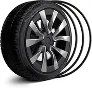 Metal Wheel Rim Protector - Strips for Curb Rash Prevention - Set of 4 (Black, 20'')