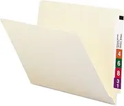 Smead 24100 Shelf Folders Straight Cut Single-Ply End Tab Letter Manila 100/Box
