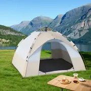Advwin Pop-Up Camping Tent 3-4 Person, Outdoor Beach Tent Easy Setup