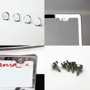 4 Honda Car License Plate Frame Bolts Fastener Anti-Rust Metal Screws Cap Cover (for: Honda Civic)