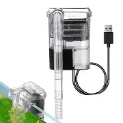 External Suspended Aquarium Filter for Fish Tank Adjustable Flows Filter USB