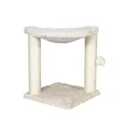TRIXIE Baza Scratching Post with Hammock | 16" Base, Cream, Small