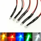 3mm Pre-Wired Flat Top Wide Angle LEDs Ultra Bright 3V 6V 9V 12V ~220V 6 Colour