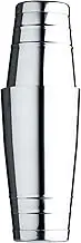 Derrison Boston Cocktail Shaker Set: 2-Piece Premium Weighted Boston Shaker Set with Embossed Ribs, Stainless Steel, 18 oz & 28 oz Martini Shakers, Heavy Duty Metal Bartending Kit