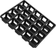 YARNOW Square Hole Nursery Pot Tray Rack Durable Germination Trays for Plant Growing Sturdy Storage Stand for Greenhouse and Home Gardening Design