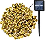 Leona Co 100/200/500 LED Solar Fairy Twinkle String Lights Wedding Party Home Garden Bedroom Outdoor Indoor Wall Decorations (Yellow, 22)