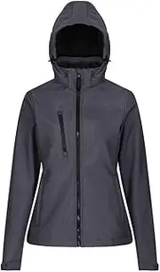 [REGATTA] Womens/Ladies Venturer 3 Layer Membrane Soft Shell Jacket, Seal Grey/Black, 12