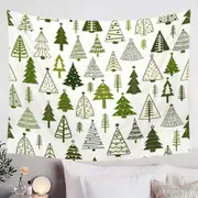 Simple Drawing Christmas Trees Tapestry